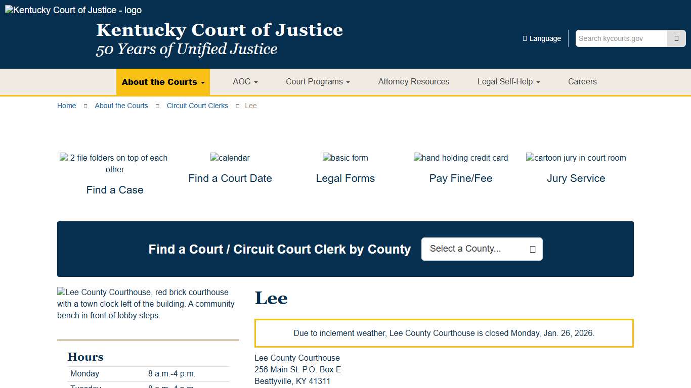 Lee - Kentucky Court of Justice